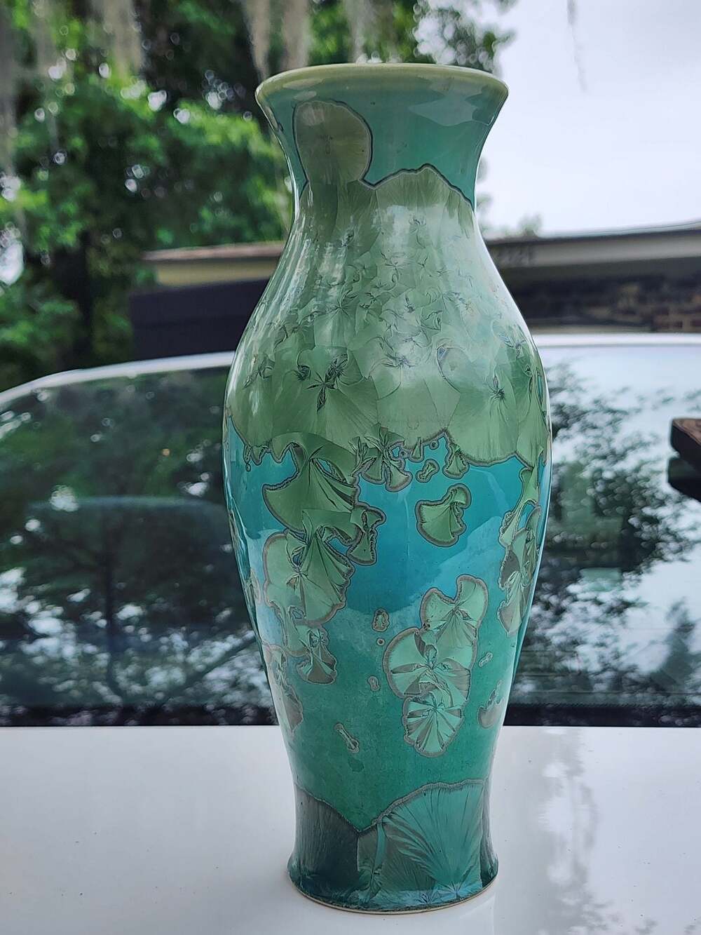 Frank Neeley Studio Pottery Crystalline Glaze Vase